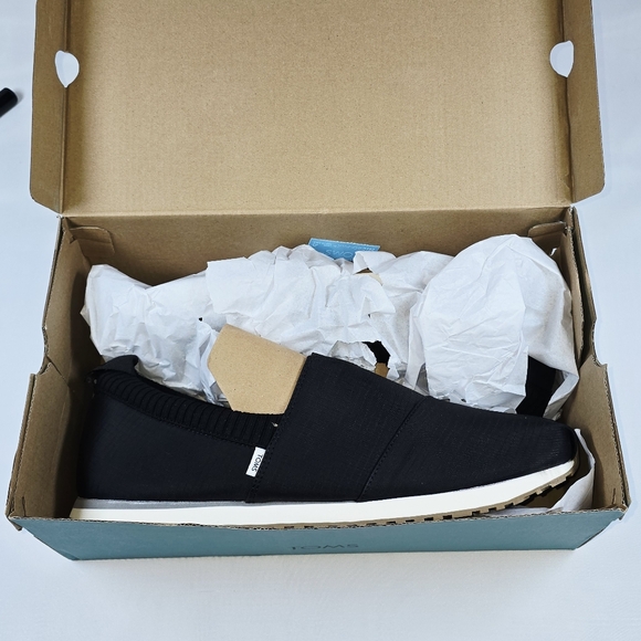 TomsMens Resident 2.0 Sneaker Hybrid Travel Loafer In Black Size 13 NWB!